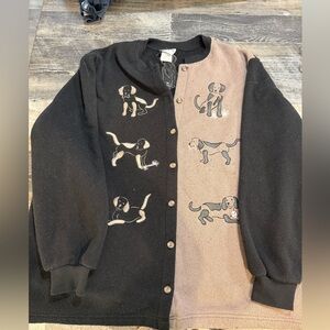 Bon Worth Black and Tan Cardigan